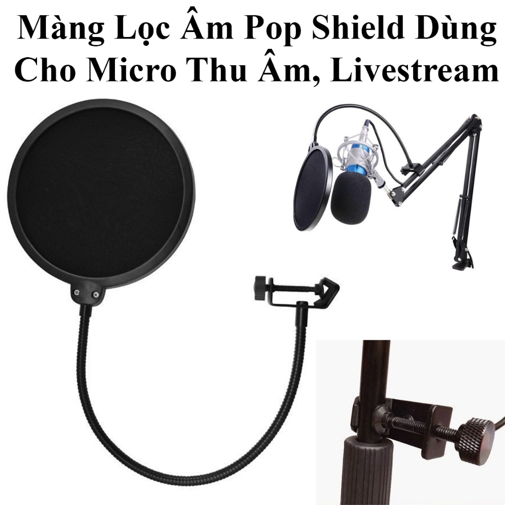 Màng Lọc Âm Thanh Pop Shield Chuyên Dùng Cho Micro Thu Âm, Live Stream