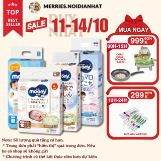 [SP có voucher live X]Tã Bỉm MOONY NATURAL dán/quần NB62/S58/M46/L38/L36/XL32