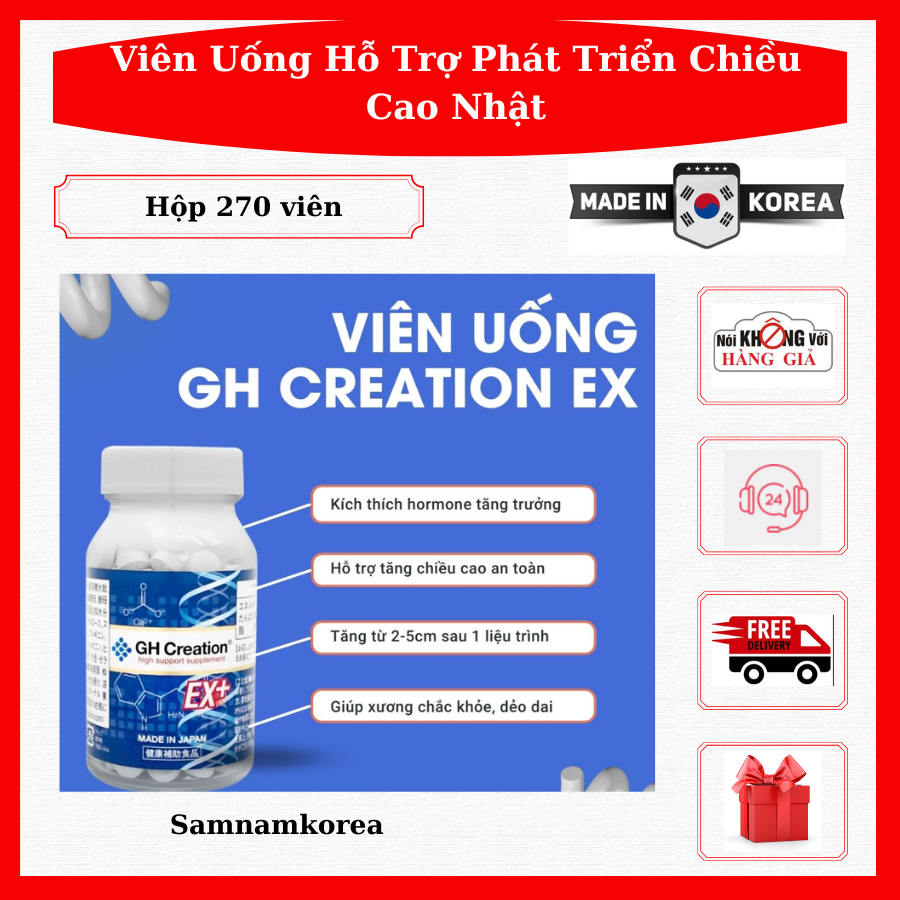 Viên Uống Tăng Chiều Cao GH 270 Viên - Nhật Bản