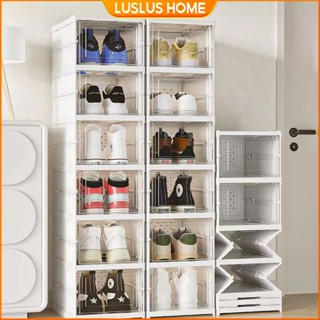  LUS Hộp Đựng Giày Nhựa Cứng Cao Cấp Tủ Giày Gấp Gọn Đa Năng Hộp Đựng Giày Dép Trong Suốt Chống Bụi 