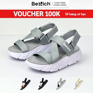 Giày Sandal Quai Chéo Nam Nữ Đi Học Unisex BeRich BE577  VER 2 Đế Cao 5cm Siêu Nhẹ Êm Bền