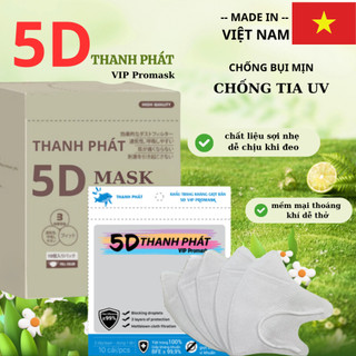    ComBo 200 chiếc    khẩu trang 5d  THANH PHÁT chính hãnġ cao cấp dày dặn  chống tia UV và giọt bắn 