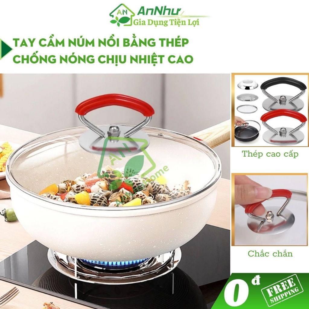 Tay cầm nắp nồi thay thế AnHome núm vung nồi bằng thép không gỉ chống nóng chịu nhiệt cao
