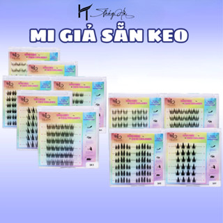  Lông Mi Giả Sẵn Keo Mi giả tự dính có keo sẵn mi cụm tự nhiên tái sử dụng lại nhiều lần   Thúy Hà 
