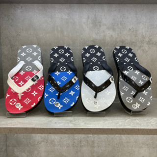  Dép Tông Nam Lệ Vi ghép màu nguyên khối đế cao su Dép tông nam dép kẹp nam xỏ ngón dép lào thái 