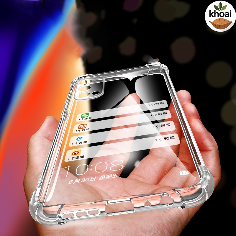 Ốp lưng trong suốt chống sốc Vivo iQoo 9 10 11 12 13 Z9, Neo 10.., Y29, Y39, Y300 hạn chế ố