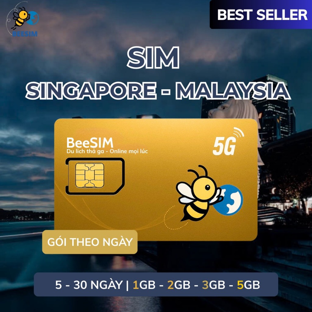 [SIM VẬT LÝ] SIM Du Lịch Singapore – Malaysia | Gói Theo Ngày 1GB / 2GB / 3GB – SIM Vật Lý