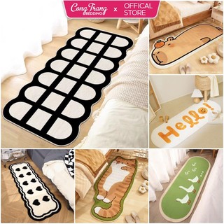  Thảm Chùi Chân Lông Cừu Trải Sàn Phòng Ngủ Decor Chân Giường - Phong Cách Retro Hiện Đại Sang Trọng 