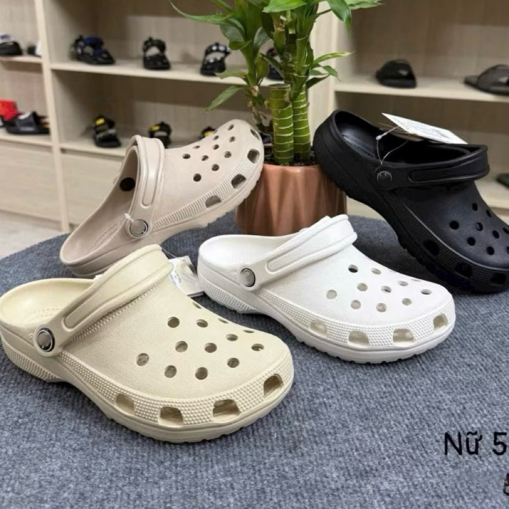 Sục Dép Cross Có Quai Cross Lỗ Chữ, sục đạp gót cao 4cm hottrend 2025, full size nam nữ