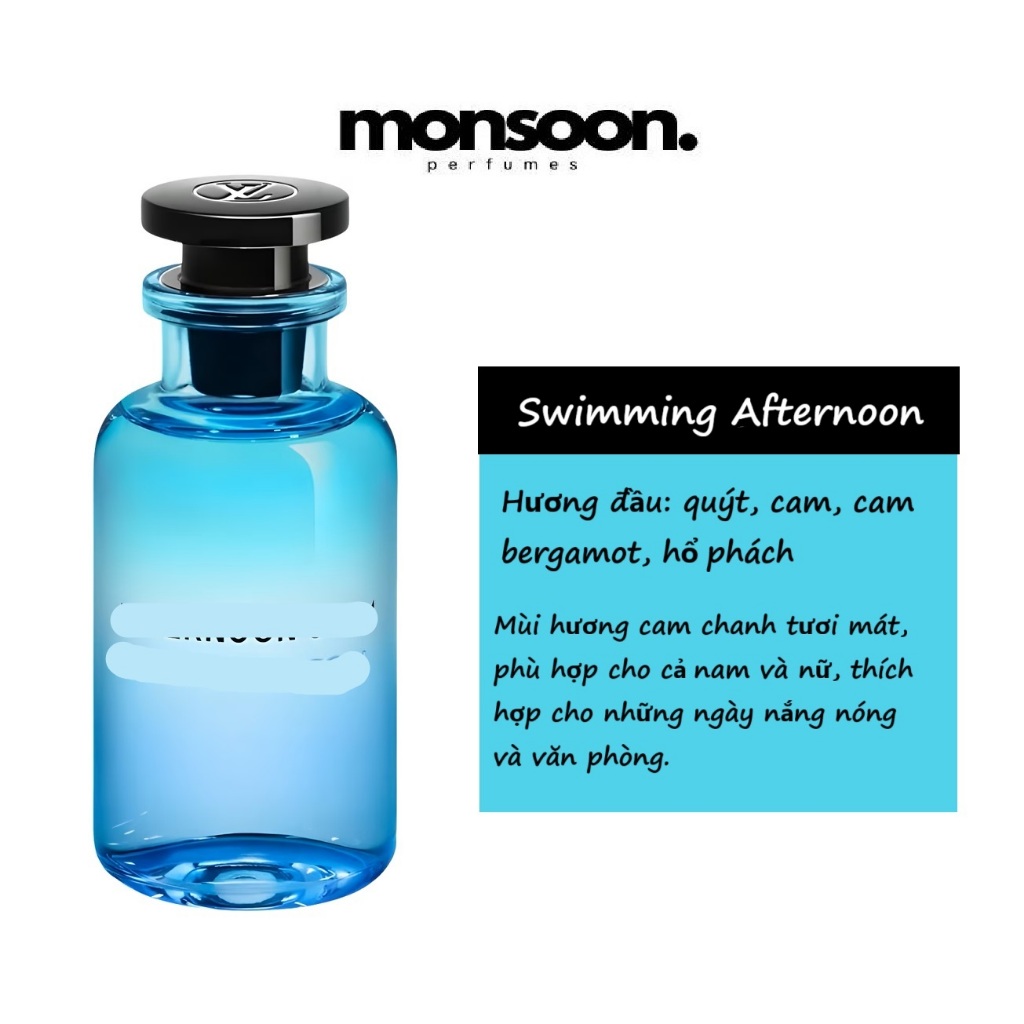 nước hoa thủ công Unisex handmade Swim in Afternoon EDP cao cấp Monsoon