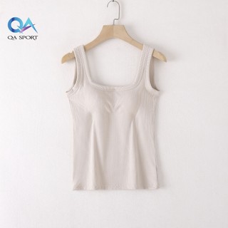  Áo Ba  Lỗ Nữ Có Đệm Ngực Cổ Vuông QA SPORT Chất Vải Viscose Tự Nhiên Mềm Mại Thoáng Mát - QAA05 