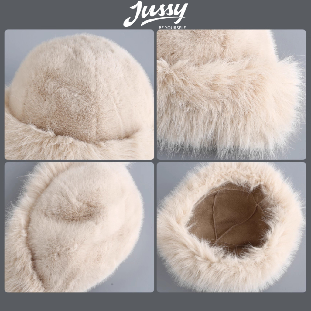 Mũ Len Lông Mịn Dày Giữ Ấm JML10 Jussy Official Mũ Len Mùa Đông Nữ Hàn Quốc Mềm Mại Siêu Ấm Phong Cách Retro | BigBuy360 - bigbuy360.vn