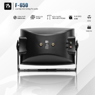 Đôi loa treo tường PS AUDIO F-650 màu đen công suất 80W