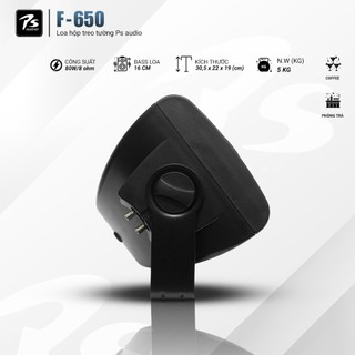 Đôi loa treo tường PS AUDIO F-650 màu đen công suất 80W