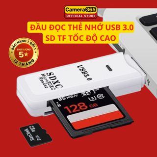 Đầu đọc thẻ nhớ USB 3.0 2.0 Type C USB, tốc độ cao đến 400MB/s đọc nhiều loại thẻ SD TF Micro SD