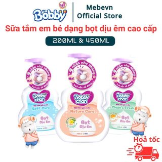  Sữa tắm em bé dạng bọt Bobby chính hãng bọt tắm bé dịu nhẹ sạch sâu an toàn cho da nhạy cảm 
