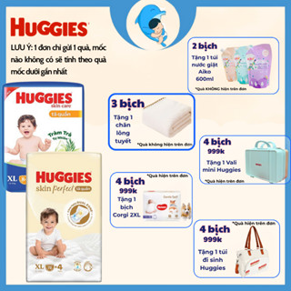 Tã/Bỉm quần Huggies tràm trà tự nhiên Skincare Pants Mega Jumbo M106/L104/XL88/XXL80 [SIÊU NHIỀU MIẾNG] MECAHEO