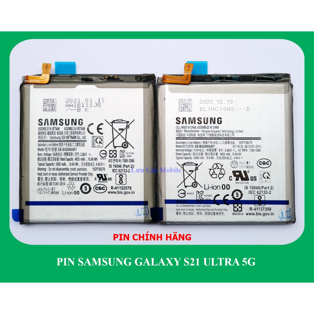 Pin Samsung S21 ultra | Pin Galaxy S21 ULTRA 5G chính hãng | HÀNG NHẬP KHẨU G998