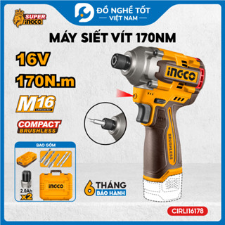 Máy siết vít motor không chổi than hệ pin 16V INGCO CIRLI16178