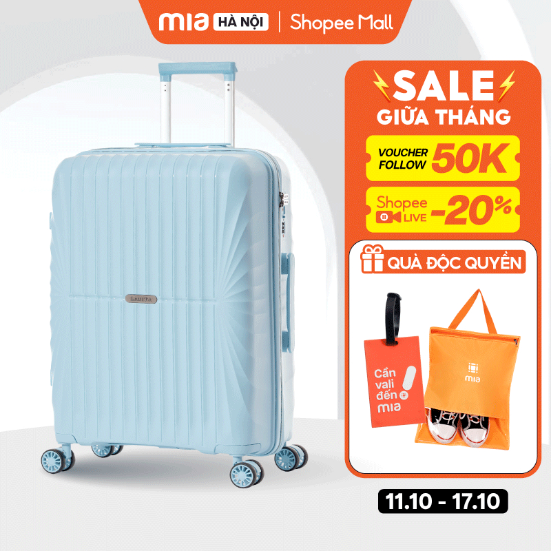 [MIA HÀ NỘI] Vali Kéo MIA Du Lịch JUDEN - Size 20/24/28 inch Nhựa PP Chịu Lực, Chống Vỡ Tối Đa, BH Trọn Đời