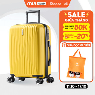 Vali Kéo MIAvn Larita YUNO - Size 20/24, Nhựa PP Siêu Đàn Hồi, Khoá Số Bảo Mật, Bánh Xe Đôi 360, Cam Kết BH Trọn Đời