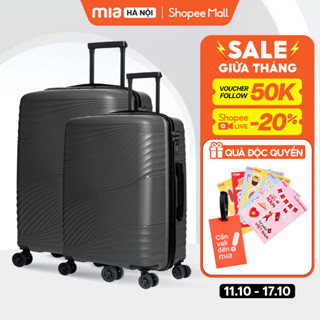 [COMBO SIÊU TIẾT KIỆM ] Combo 2 Vali Kéo MIA Du Lịch ZENI - Size 19/24/28, Nhựa PP Bền Bỉ, Hạn Chế Bể Vỡ, Khoá Số