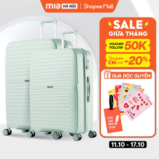 [COMBO SIÊU TIẾT KIỆM ] Combo 2 Vali Kéo MIA Du Lịch MIYO - Size 20/24/28, Nhựa PP Bền Bỉ, Hạn Chế Bể Vỡ, Khoá Số
