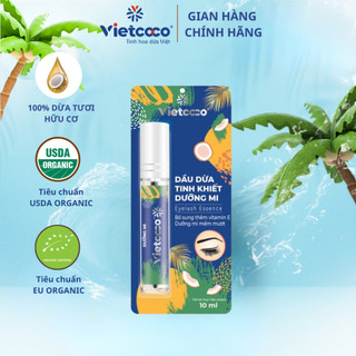  Dầu Dừa Vietcoco Bổ Sung Vitamin E Dưỡng Mi Dày Và Dài Mi - Lọ Tiện Dụng 10ML 