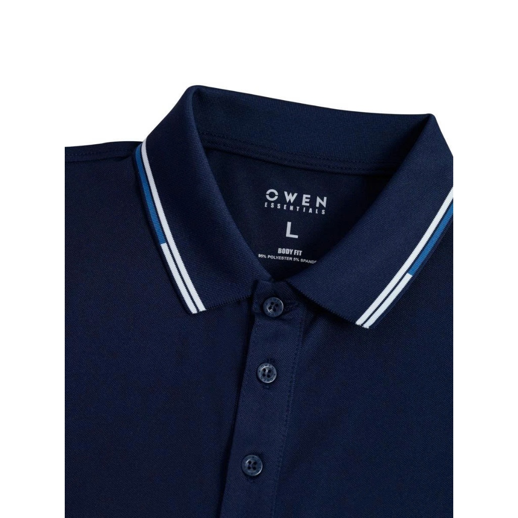 OWEN - Áo Polo ngắn tay Body fit APV258035R26 màu xanh tím than chất liệu Poly Spandex