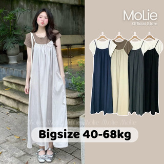  Set Yếm Nữ Dáng Dài Xòe 2 Dây Kèm Áo Thun MoLie S718 Thời Trang Nữ 
