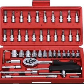 Bộ Dụng Cụ Sửa Chữa Bu Lông Ốc Vít, Sửa Chữa Ô Tô Xe Máy, Đa Năng 46 Chi Tiết