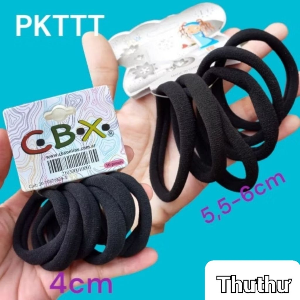 Túi 12-24 dây thun cột tóc đen mịn