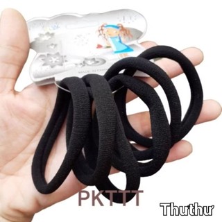 Túi 12-24 dây thun cột tóc đen mịn
