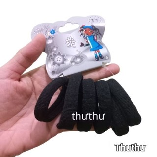Túi 12-24 dây thun cột tóc đen mịn