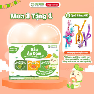 Set 3 Dầu Ăn Dặm Cho Bé Anpaso: Oliu, Óc Chó, Cá Hồi 50ml