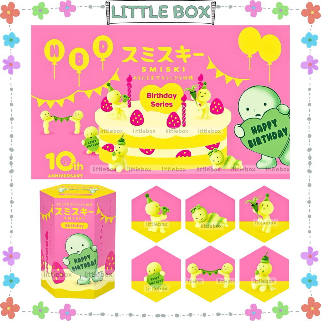 [Chính hãng Nhật - Sẵn] Blindbox Mô hình Smiski Happy Birthday Series - chính hãng store Nhật