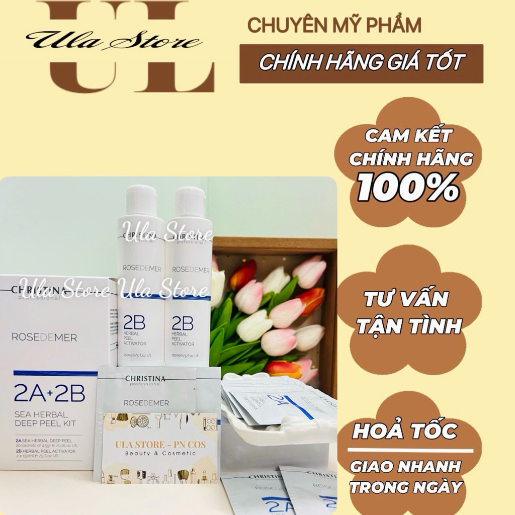 Peel San Hô Sea Herbal Christina Rosedemer 2A + 2B Giúp Giảm Mụn, Thâm - Body Lưng Mông