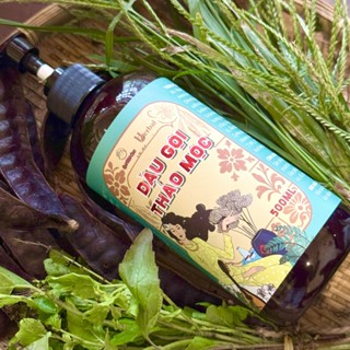 Dầu gội bồ kết, mần trầu, hương nhu: giảm rụng, mọc tóc, sạch gàu Spa Quê Một Cục 500ml