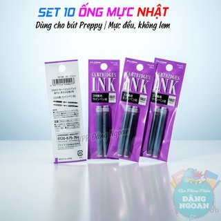 Sét 10 Ống Mực Tím Nhật Platinum SPN-100A - Mực Tươi Sáng, Dễ Dùng Cho Bút Preppy - VPP Đặng Ngoan
