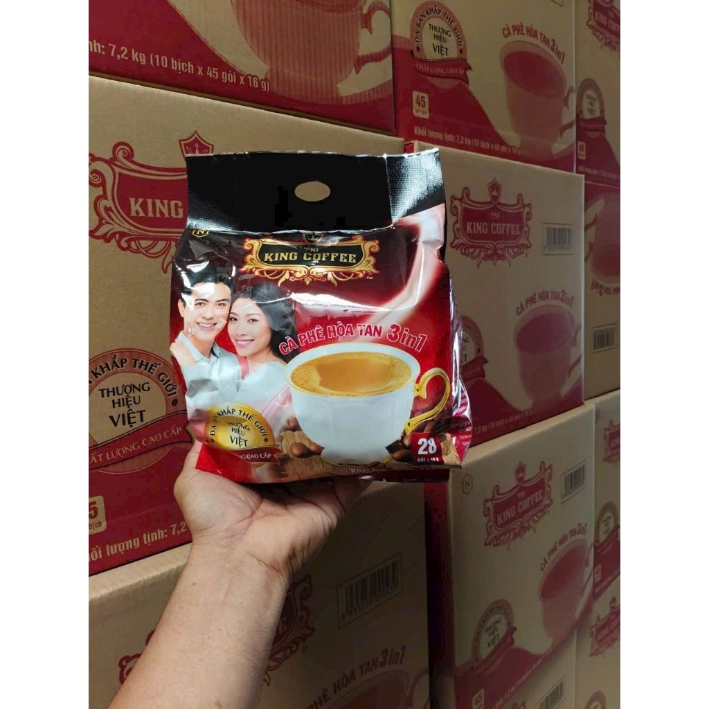 King coffee 3 in1 hòa tan - Túi 28 gói
