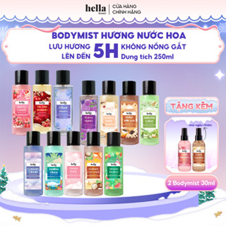 Xịt thơm body mist hương nước hoa Hella Beauty 250ml lưu hương lâu, an toàn cho da nhạy cảm