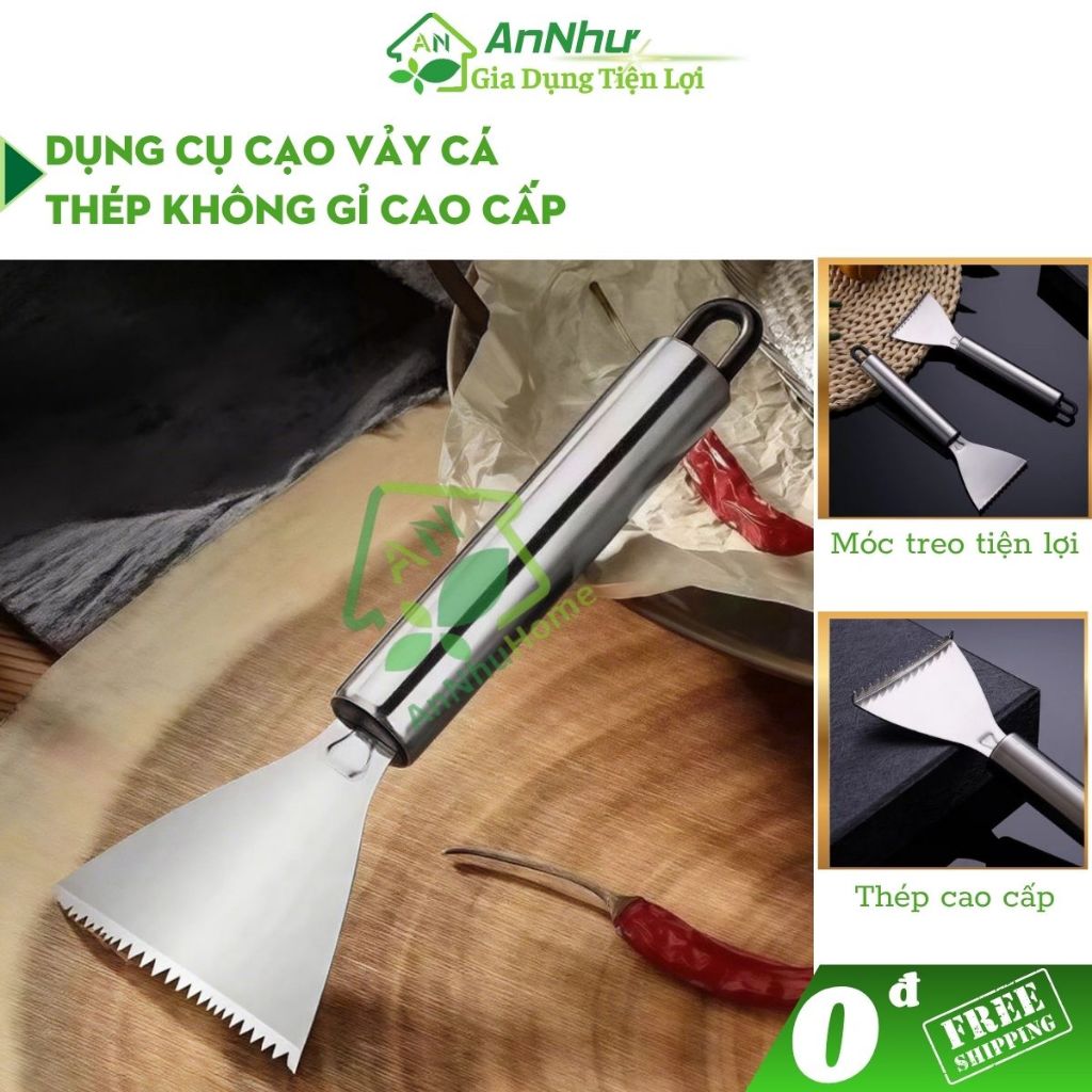 Dụng cụ cạo vảy cá AnHome dao đánh vảy cá bằng thép không gỉ cao cấp