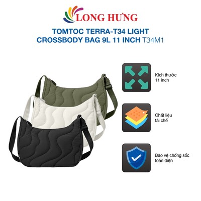 Túi đeo chéo Tomtoc Terra-T34 Light Crossbody Bag 9L 11 inch T34M1 - Hàng chính hãng