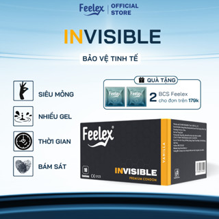 Bao cao su Feelex siêu mỏng, nhiều gel bôi trơn, hương thơm gân gai, kéo dài thời gian quan hệ