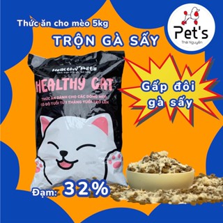 Healthy cat mix ức gà sấy - hạt thức ăn mix ruốc dành cho mèo giúp bé ăn ngon và phát triển túi 5kg
