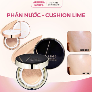  Cushion phấn nước Lime kiềm dầu Hàn Quốc dưỡng ẩm cho da căng bóng mịn màng chống nắng SPF50+ PA+++  Aurora Korea 