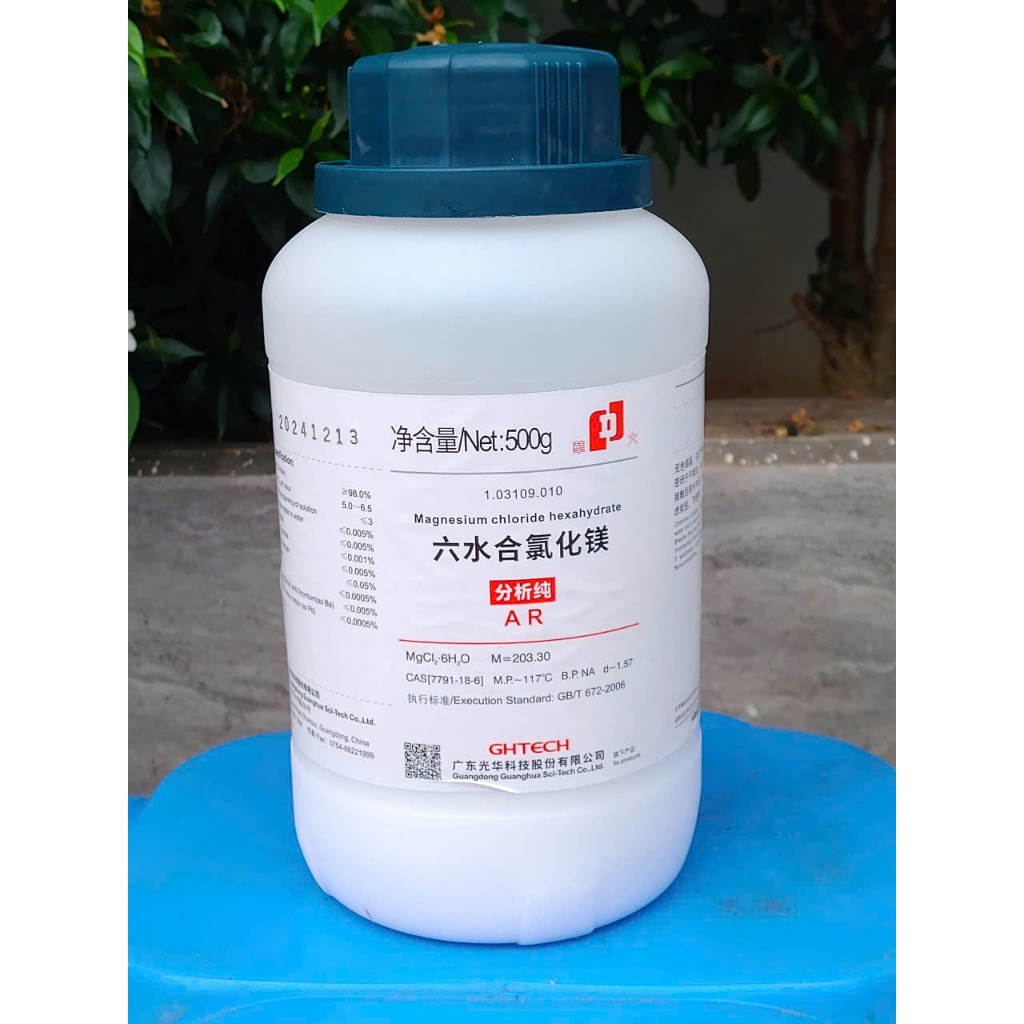 Magieum cloride Mgcl2 chai 500gr dùng cho anh em pha nước biển nhân tạo