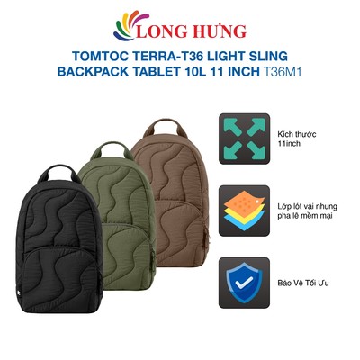 Ba lô Tomtoc Terra-T36 Light Sling Backpack Tablet 10L 11 inch T36M1 - Hàng chính hãng