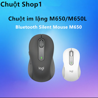 Chuột không dây Bluetooth Logitech M650/M650L , Chuột máy tính xách tay văn phòng im lặng cho PC