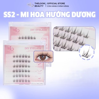 Lông Mi Giả HOA HƯỚNG DƯƠNG THE LOOK BEAUTY  Mi Cụm Tách Sợi Tự Nhiên Mềm Mại Cho Mắt To Tròn Tự Nhiên